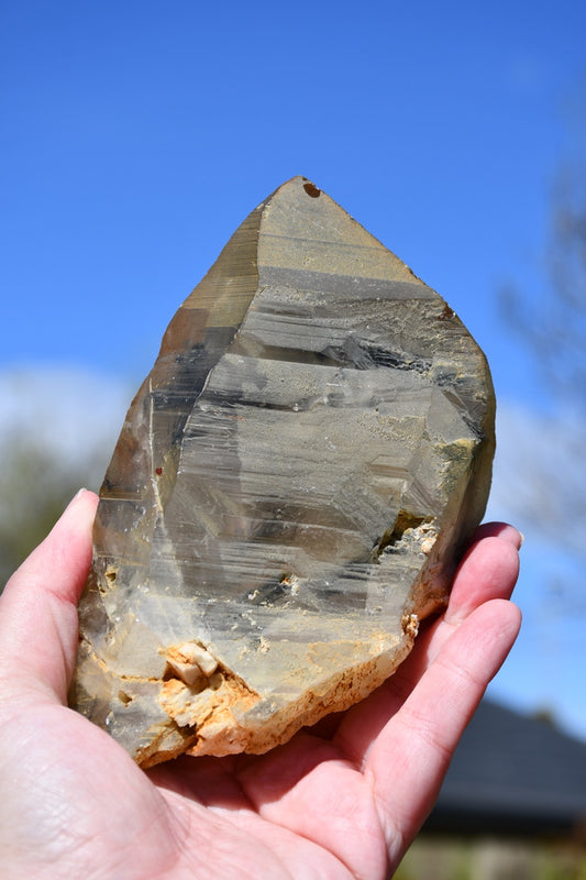 Himalayan quartz point - heavily included