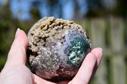 Grape agate sphere