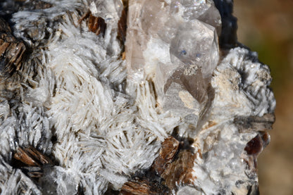 Himalayan quartz, topaz, calcite, smoky quartz and mica cluster