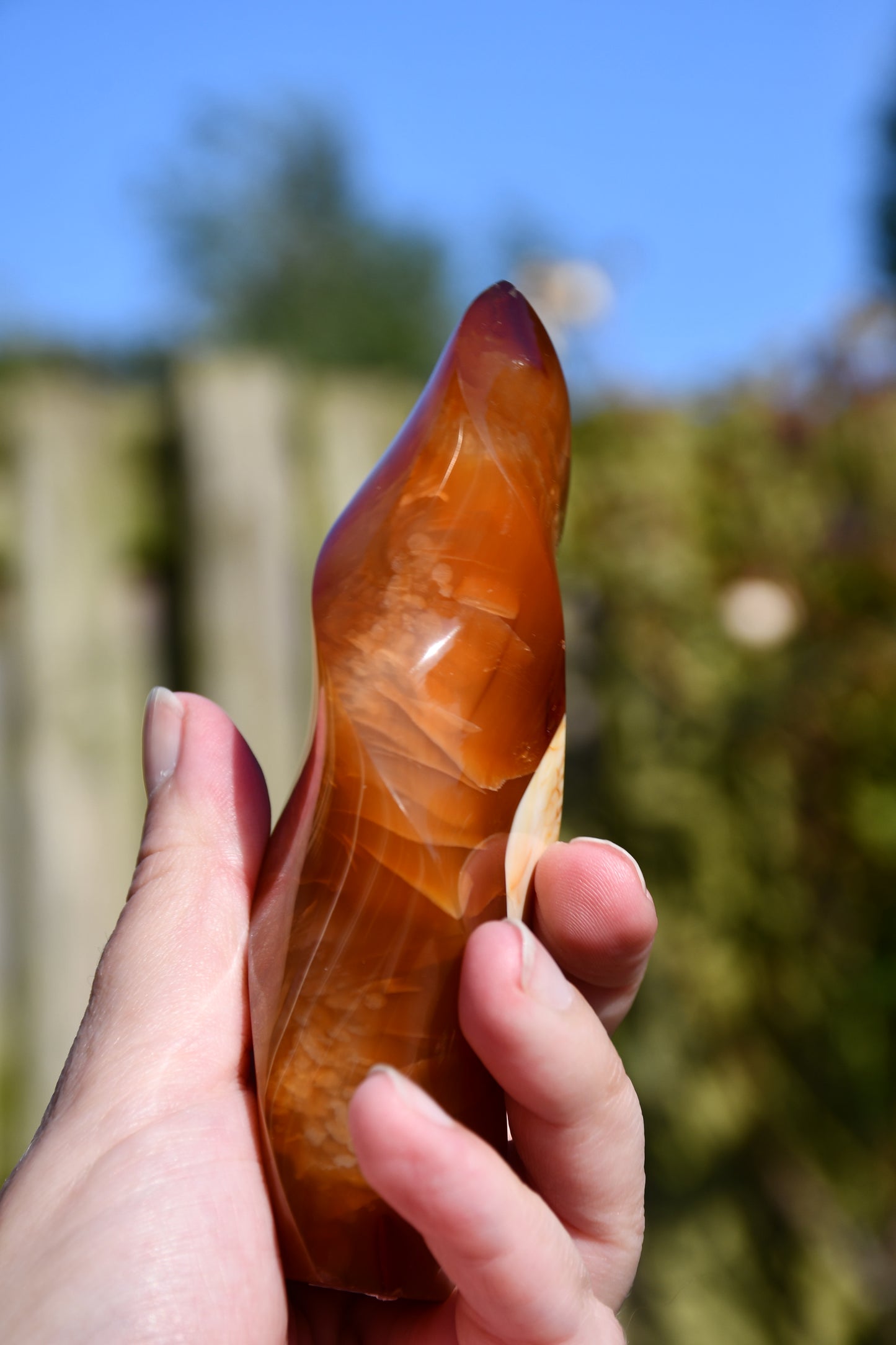 Carnelian/ agate and carnelian flame