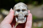Moonstone and sunstone skull carve (small)