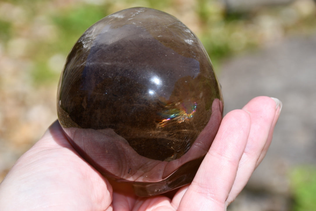 Smoky Quartz Skull carve
