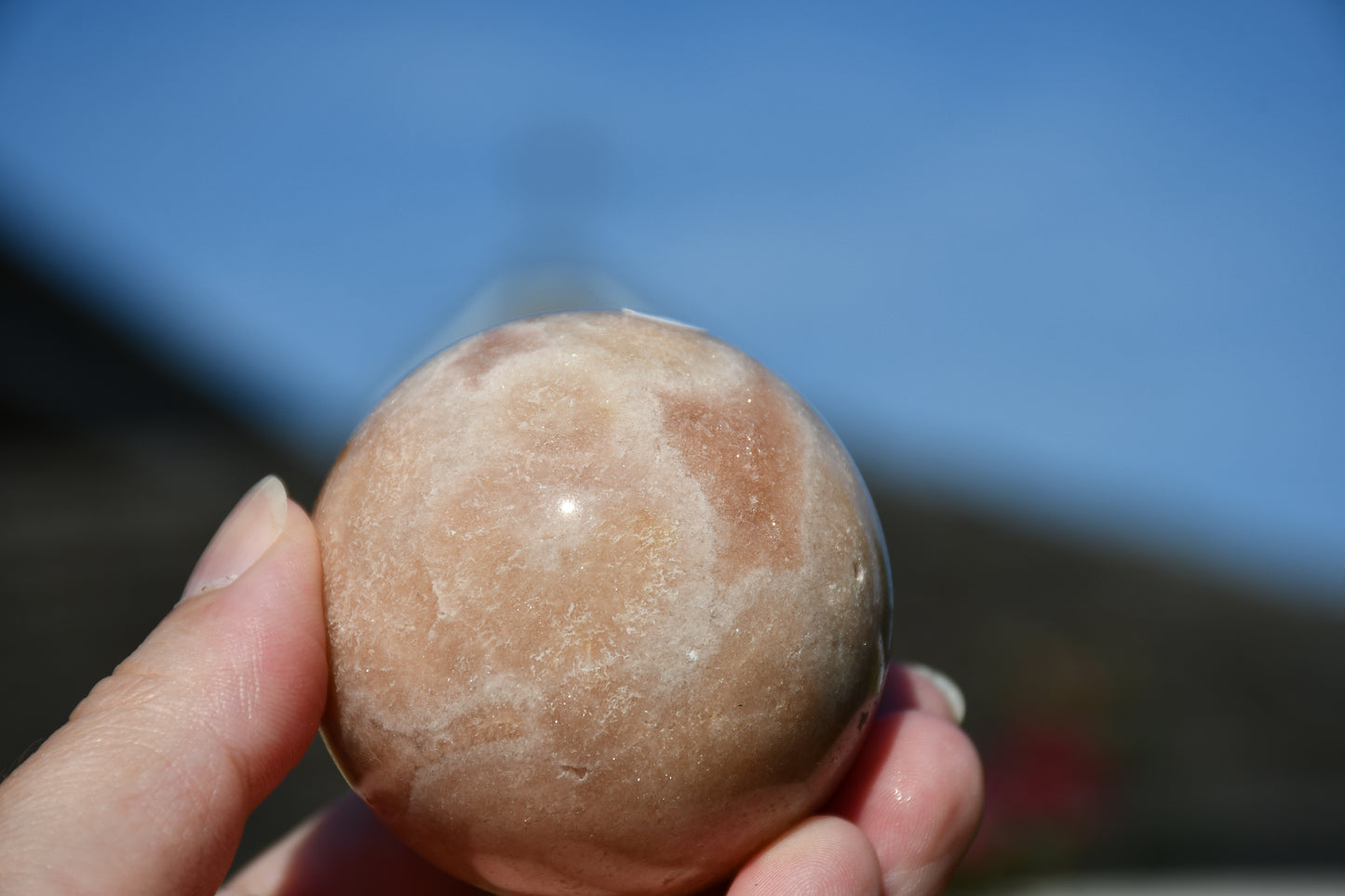 Possible pink amethyst sphere