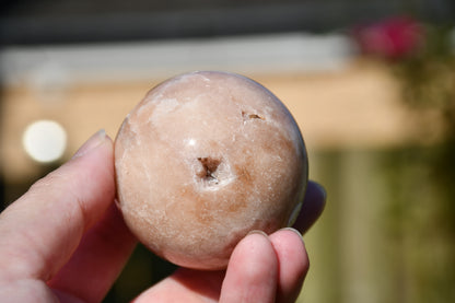 Possible pink amethyst sphere