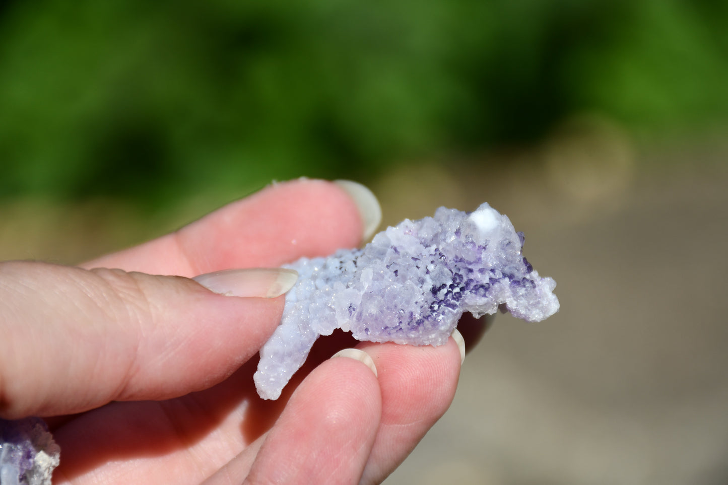 Fluorite and chalcedony flowers x 3