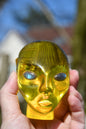 Yellow obsidian (man made) and labradorite star being /elfin