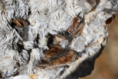 Himalayan quartz, topaz, calcite, smoky quartz and mica cluster