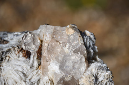 Himalayan quartz, topaz, calcite, smoky quartz and mica cluster