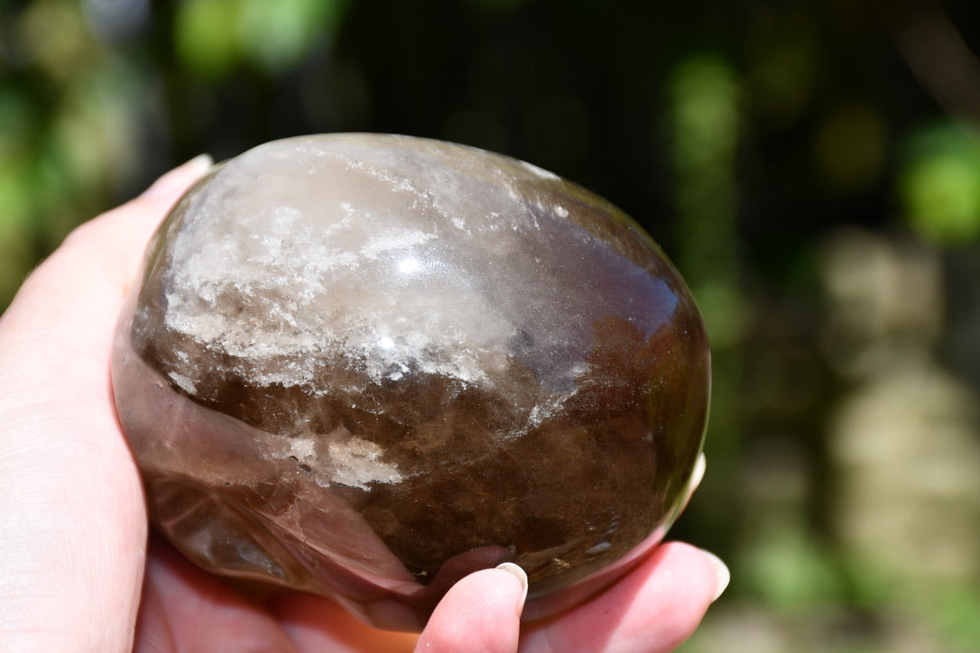 Smoky Quartz Skull carve