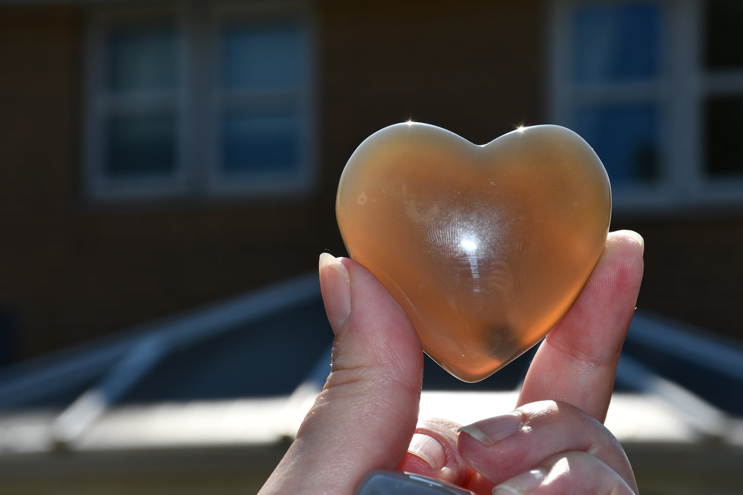 pair grey agate hearts