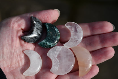 Set of crystal moons
