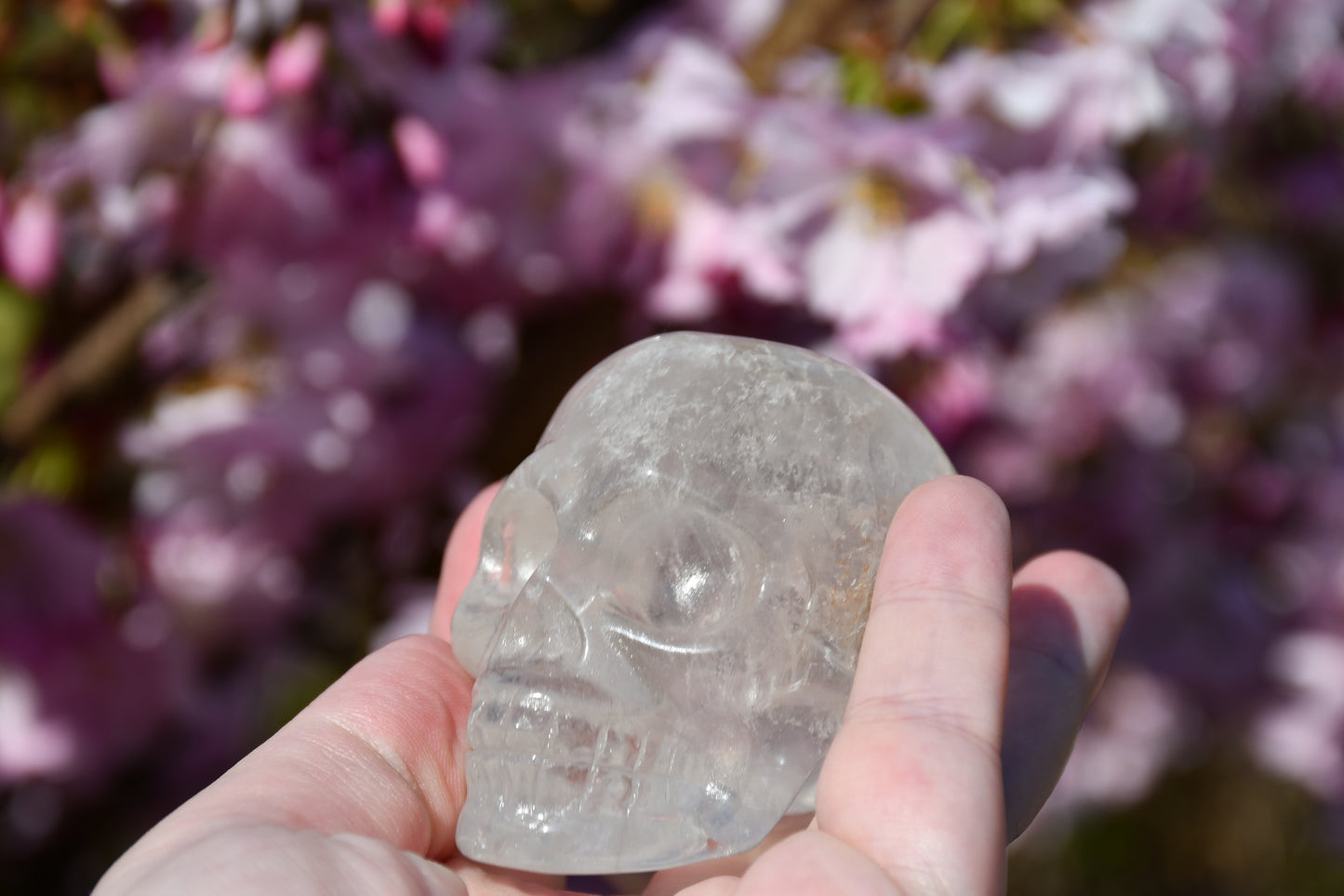 Clear quartz skull