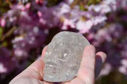 Clear quartz skull