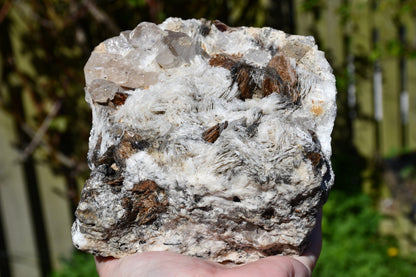 Himalayan quartz, topaz, calcite, smoky quartz and mica cluster