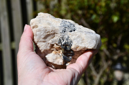 Himalayan smoky quartz and black tourmaline cluster