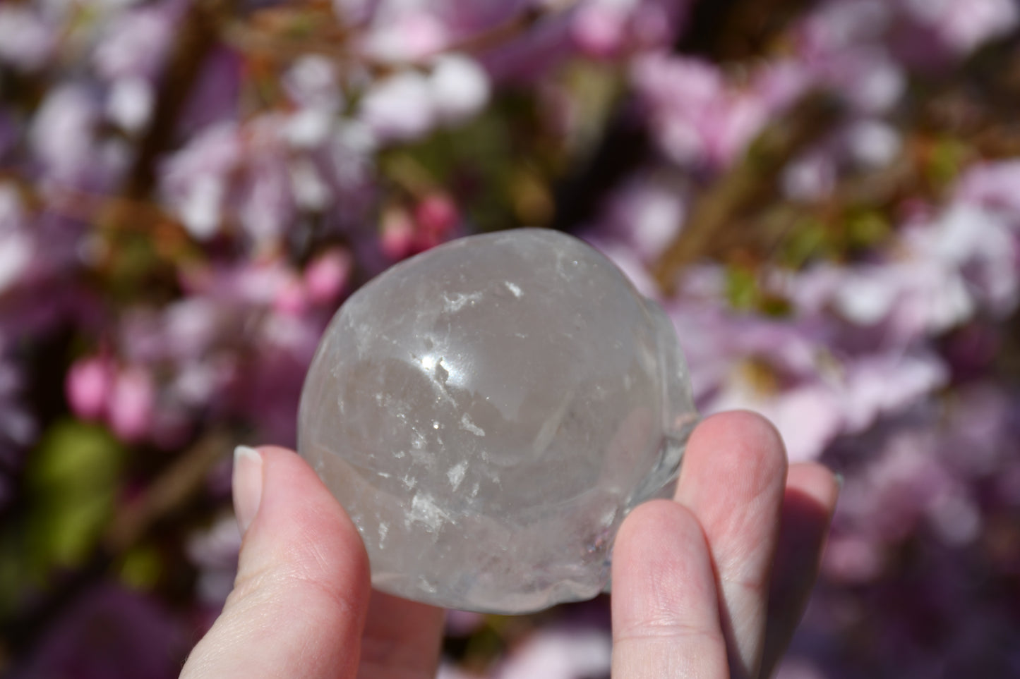 Clear quartz skull