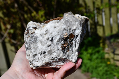 Himalayan quartz, topaz, calcite, smoky quartz and mica cluster