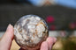 Flower agate sphere