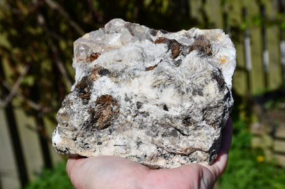 Himalayan quartz, topaz, calcite, smoky quartz and mica cluster