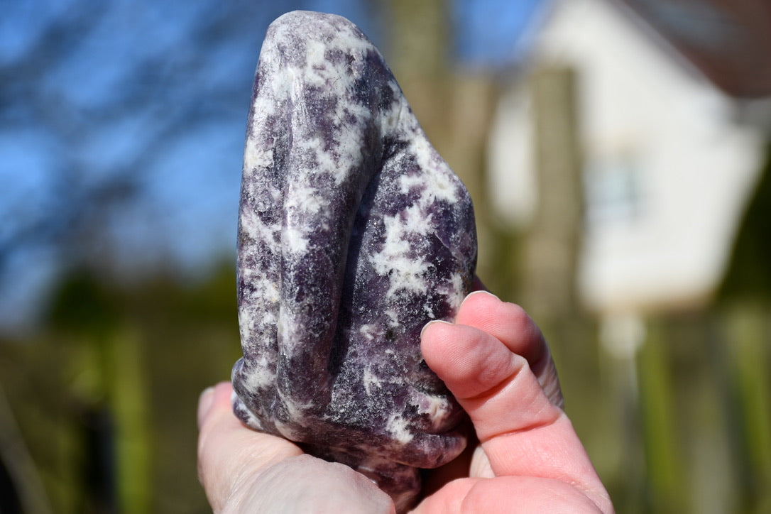 Lepidolite dragon - Manus carve