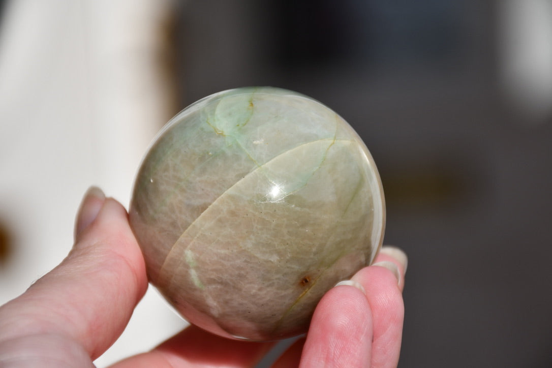 Green moonstone/Garnierite sphere