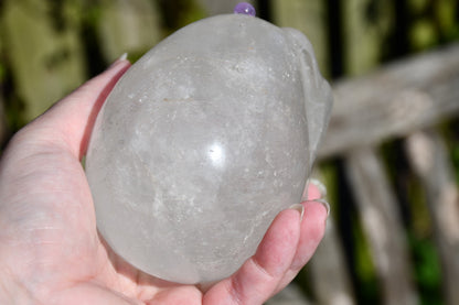 Clear quartz and amethyst elongated traveller