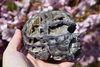 Fluorite/quartz/sphalerite unusual skull