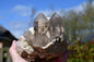 Himalayan smoky quartz and black tourmaline cluster