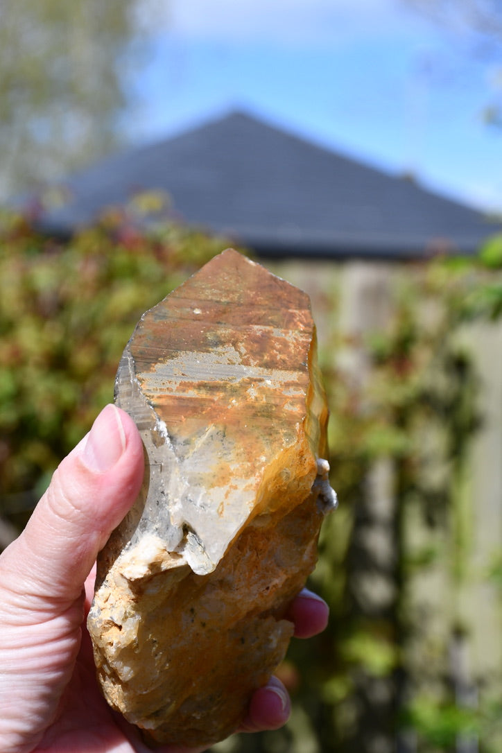 Himalayan quartz point - heavily included