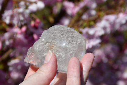 Clear quartz skull
