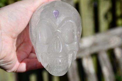 Clear quartz and amethyst elongated traveller