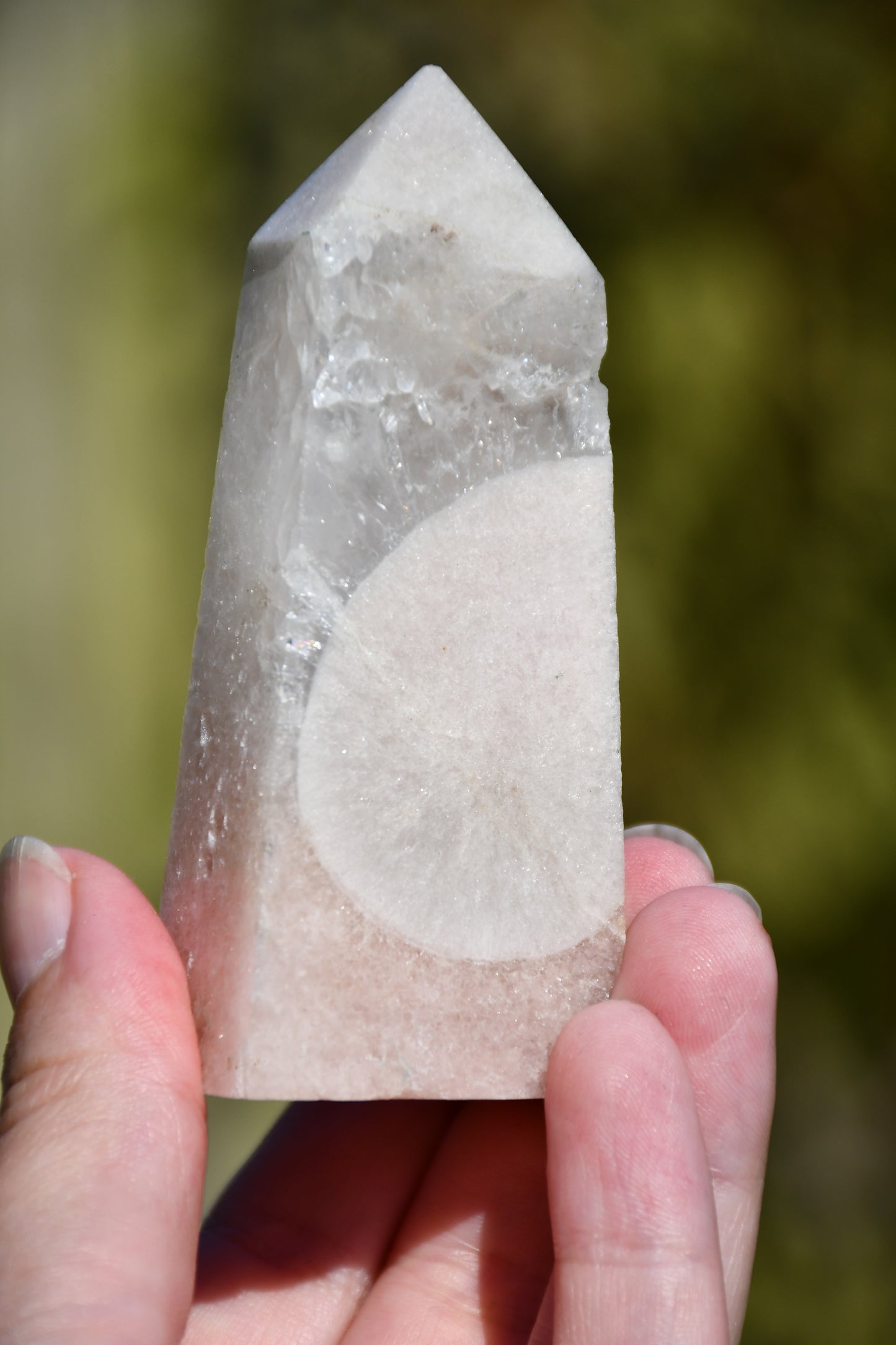 Pink amethyst obelisk