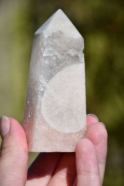 Pink amethyst obelisk