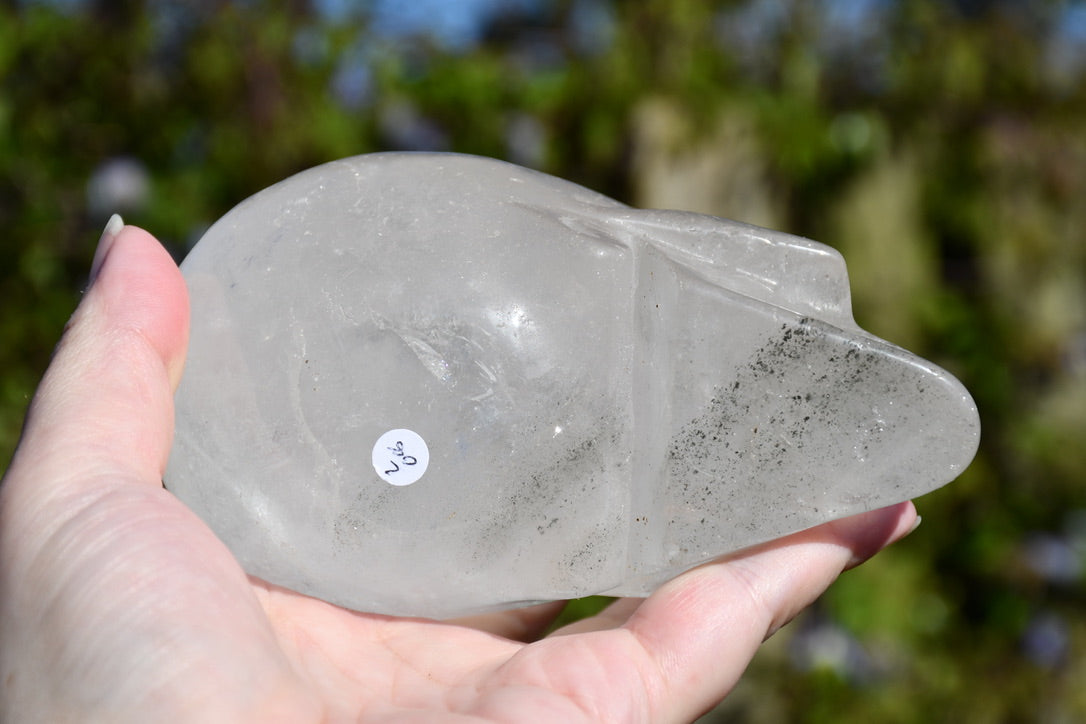 Clear quartz and amethyst elongated traveller