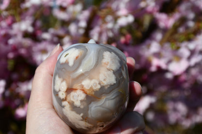 Flower agate skull