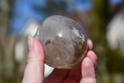 Smoky quartz skull