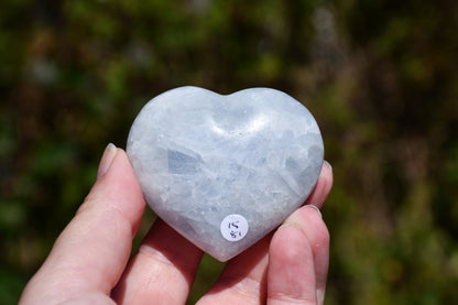Blue calcite heart
