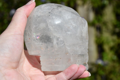 Clear quartz and amethyst starrie/traveller skull