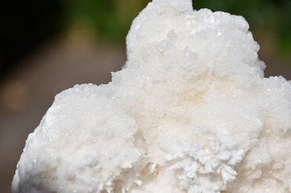 White aragonite cluster