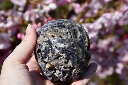Fluorite/quartz/sphalerite unusual skull