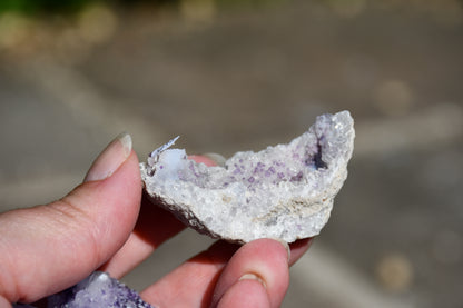 Fluorite and chalcedony flowers x 3