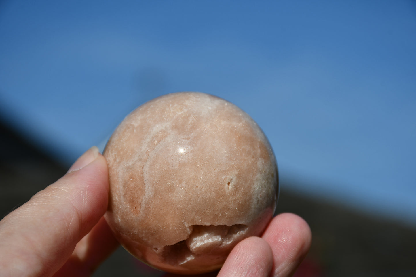 Possible pink amethyst sphere