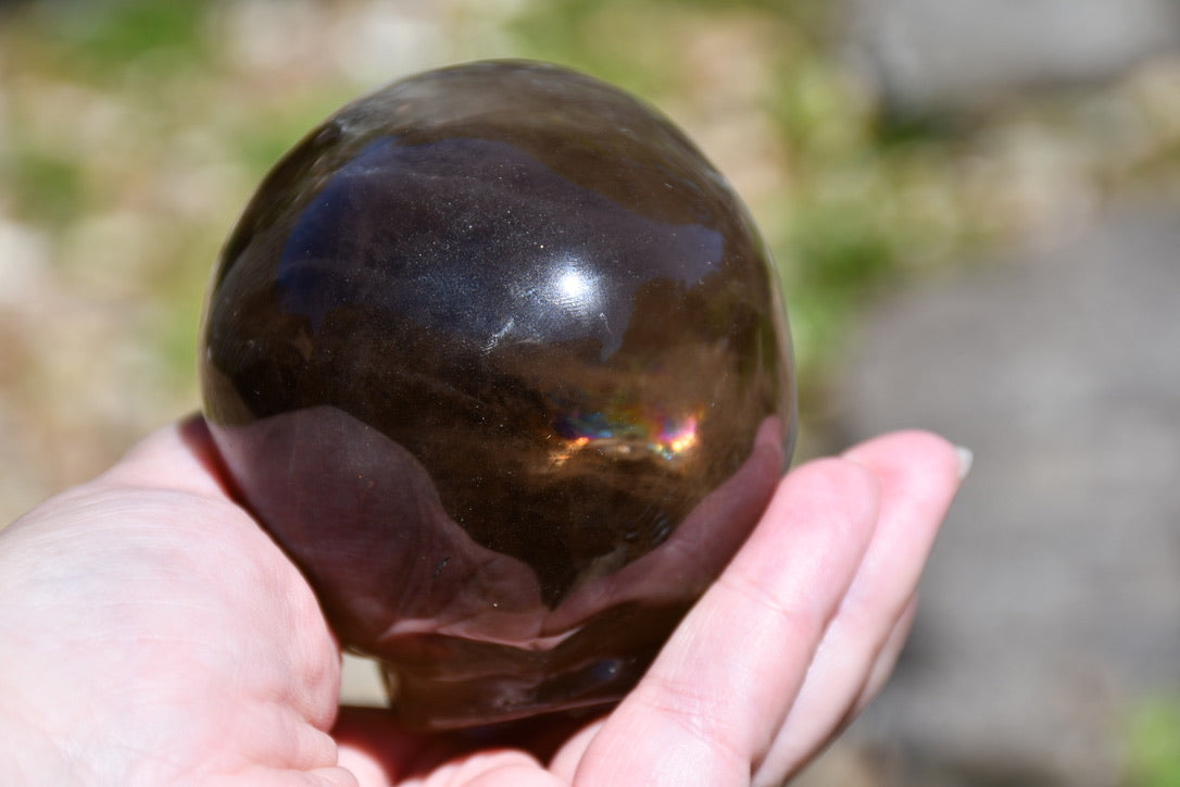 Smoky Quartz Skull carve
