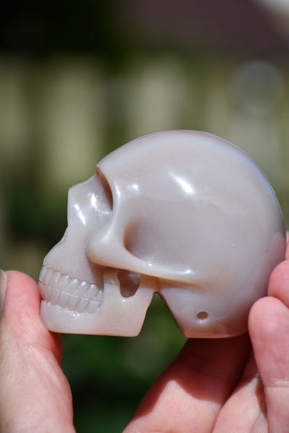 (possible) Raven or Ravenia agate skull carve
