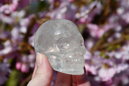 Clear quartz skull