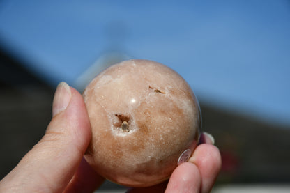 Possible pink amethyst sphere