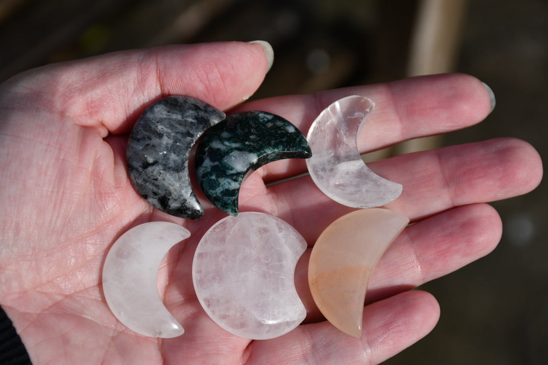 Set of crystal moons