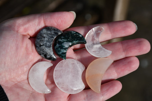 Set of crystal moons