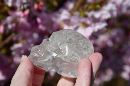 Clear quartz skull