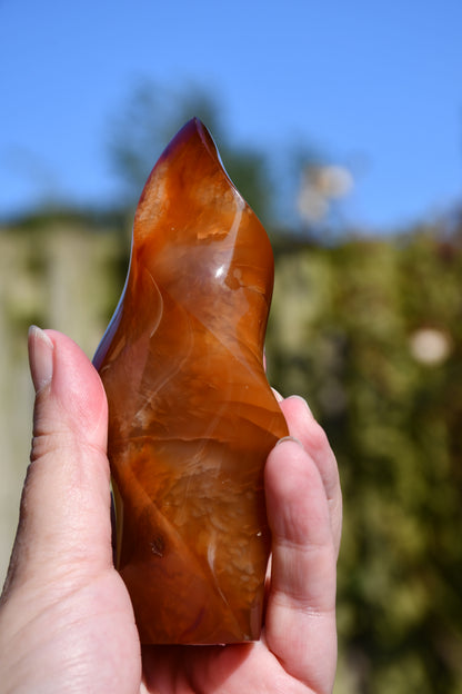 Carnelian/ agate and carnelian flame